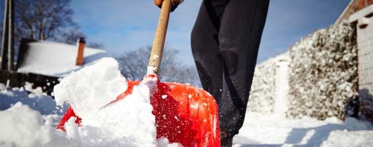 shoveling snow