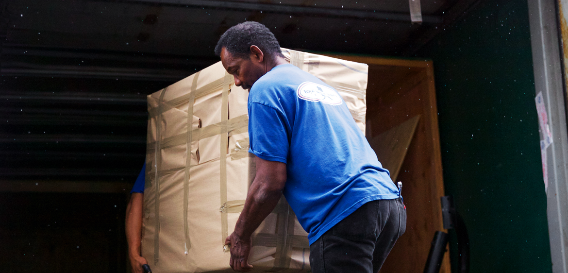 movers unloading furniture