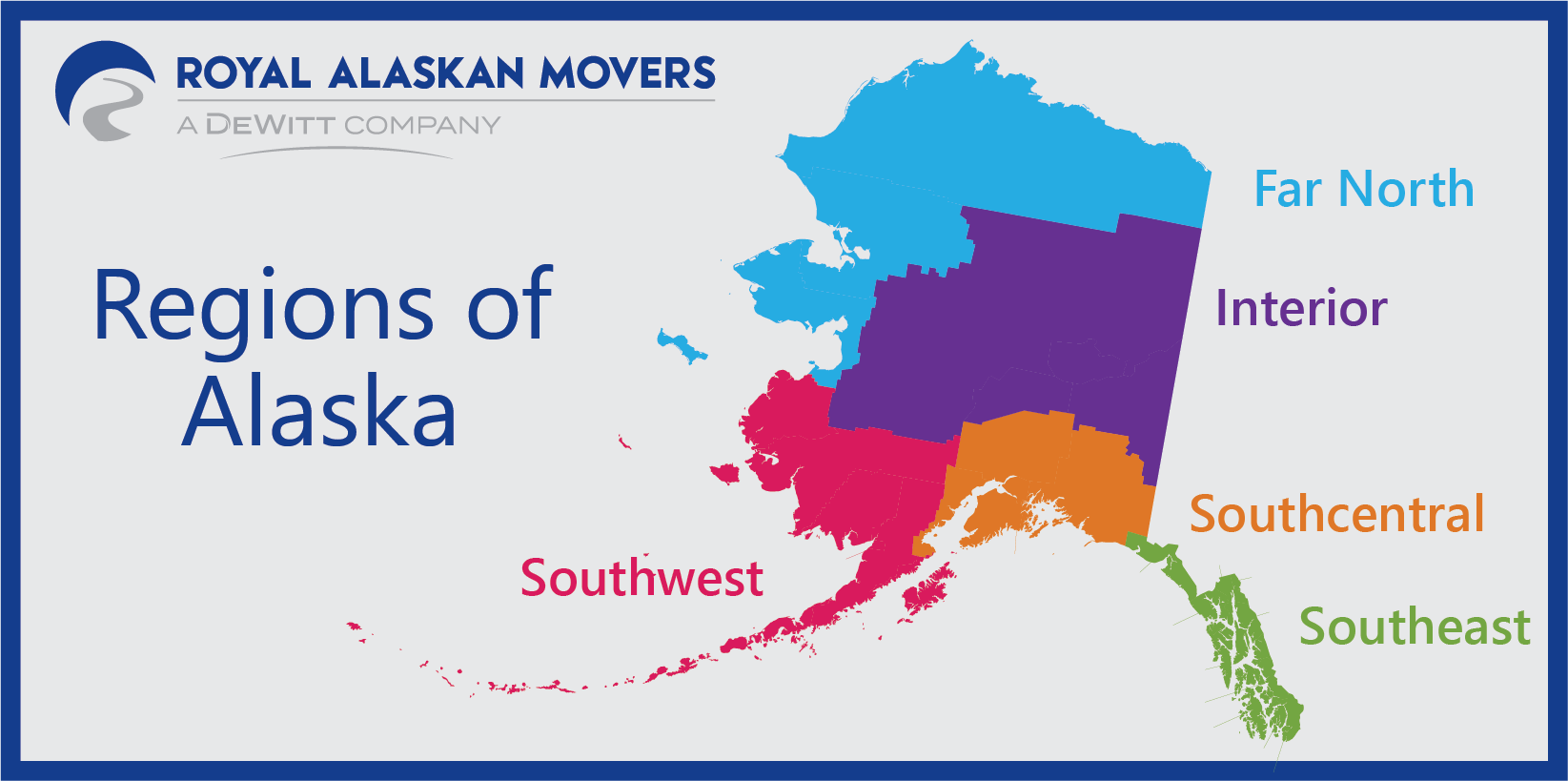 Alaska Map of Five Regions