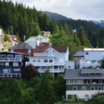 Alaska Homes in Ketchikan homes on a ridge overlooking ketchikan harbor