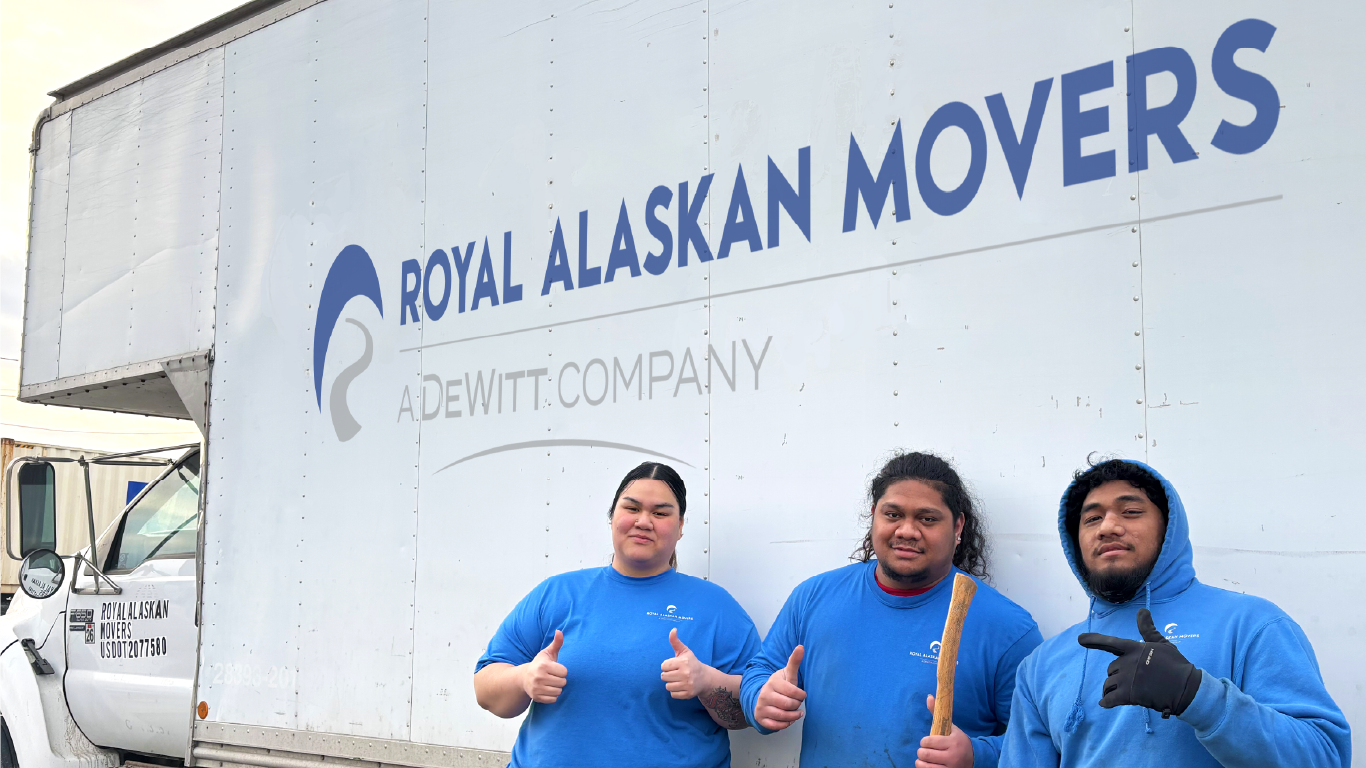 Royal Alaskan Team and Moving truck from Alaska to Texas
