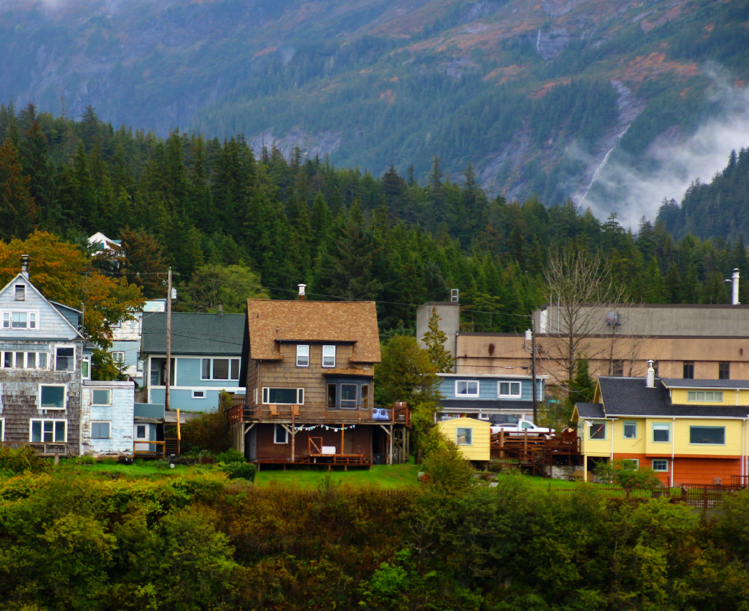 Coastal landscape at Ketchikan an American city in Alaska